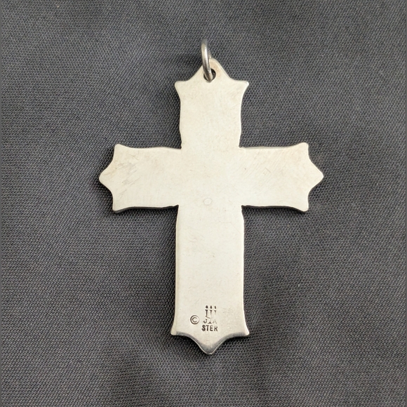 Rare-Retired James Avery Sterling Descending Dove Holy Spirit Cross Pendant - Picture 8 of 11